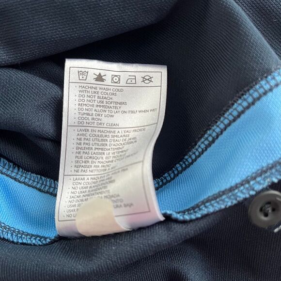 Disney Parks Nike Fit Dry Boys Short Sleeve Golf Polo Navy Blue Size Large 14-16 - Picture 10 of 11